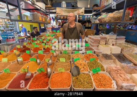 Gewürze, Carmel Markt, Tel Aviv, Israele Foto Stock
