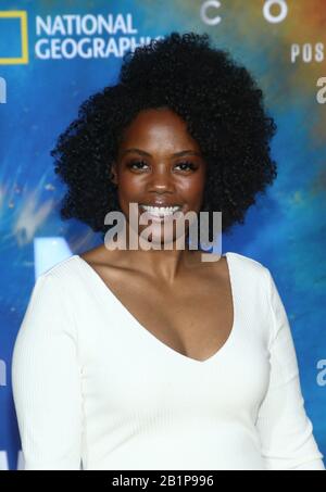 Westwood, Ca. 26th Feb, 2020. Novi Brown, presso la National Geographic's 'Cosmos: Possible Worlds' Los Angeles Premiere presso Royce Hall, UCLA a Westwood California, il 26 febbraio 2020. Credito: Faye Sadou/Media Punch/Alamy Live News Foto Stock