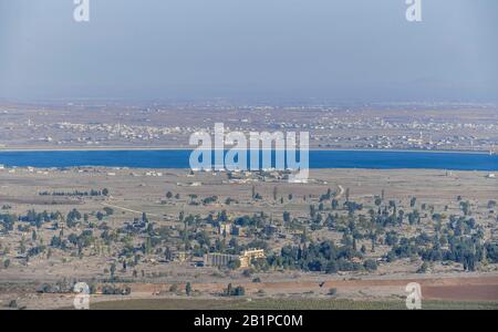 Grenzregion Zwischen Merom Golan (Israele) Und Kuneitra (Syrien), Golanhöhen Foto Stock