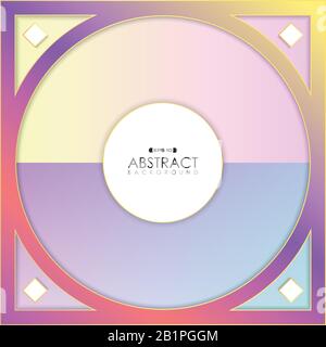 Sfumatura astratta disegno minimo del colore dello sfondo geometrico del disegno del quadro. Decorare per annuncio, poster, copia spazio di testo, modello. Illustrazione vecto Illustrazione Vettoriale