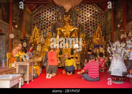 Asia, Thailandia, Chiang Mai, Tempio Di Doi Suthep Foto Stock