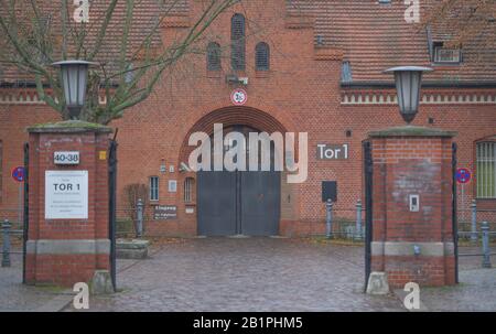 Haupteingang, Tor 1, Jva Tegel, Seidelstraße, Reinickendorf, Berlin, Deutschland Foto Stock