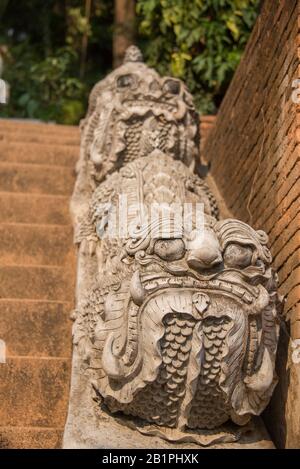 Asia, Thailandia, Chiang Mai, Tempio Di Doi Suthep Foto Stock