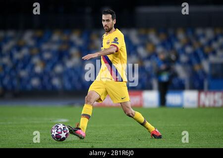 Napoli, Italia. 25th febbraio 2020. Durante la partita della UEFA Champions League tra Napoli e Barcellona, il 25 febbraio 2020, presso lo Stadio San Paolo di Napoli. Foto Di Giuseppe Maffia. Credit: Uk Sports Pics Ltd/Alamy Live News Foto Stock