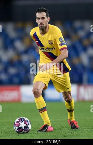 Napoli, Italia. 25th febbraio 2020. Durante la partita della UEFA Champions League tra Napoli e Barcellona, il 25 febbraio 2020, presso lo Stadio San Paolo di Napoli. Foto Di Giuseppe Maffia. Credit: Uk Sports Pics Ltd/Alamy Live News Foto Stock