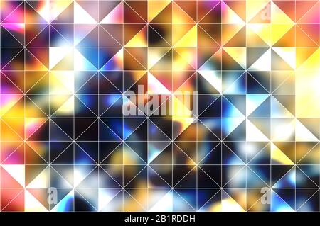 Sfondo poligonale astratto colorato di triangoli isosceli.Possibile da utilizzare per progetti moderni, flusso di lavoro, banner, web design, siti web. Foto Stock