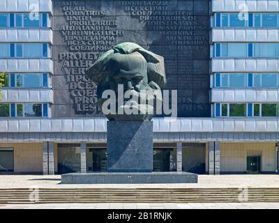 Monumento A Karl Marx A Chemnitz, Sassonia, Germania, Foto Stock