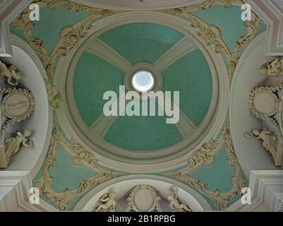 Soffitto nella cappella laterale della Cattedrale di San Salvatore a Fulda, Assia, Germania, Foto Stock