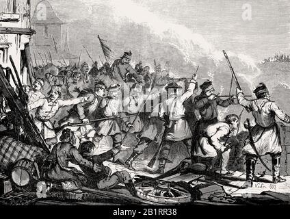 Militare polacco a Brzesko, gennaio Uprising, Polonia, 1863 Foto Stock