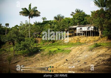 Casa, Natura, Comunità Di Terra Preta, Iranduba, Amazonas, Brasile Foto Stock