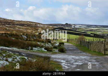 Haworth Moor, Bronte Country, In Inverno, West Yorkshire Foto Stock