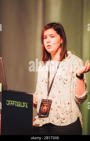 Nidia Dias per Z di HP Speaking all'OFFF Festival 2019. Barcellona, Spagna. Foto Stock