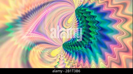 astratto geometrico moderna tecnologia sfondo multicolore arcobaleno colore gradiente onde Foto Stock