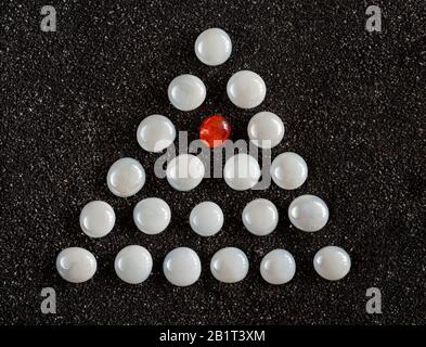 Concetto dispari uno fuori, differente dal resto. Una sola. Foto Stock