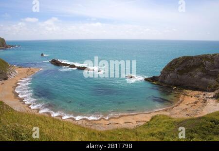 baia di st oswald accanto a durble doe sulla costa giurassica di dorset Foto Stock