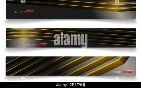Banner vettoriali disposti per il tuo progetto, Abstract sfondo illustrazione. Illustrazione Vettoriale