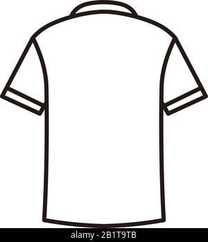 illustrazione vettoriale delle icone della t-shirt anteriore e posteriore per il design grafico e web. Illustrazione Vettoriale