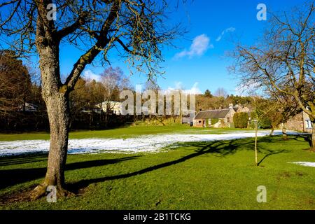 The Green nel villaggio di West Linton Nei Confini scozzesi, 26 miglia a sud di Edimburgo, Scozia Foto Stock