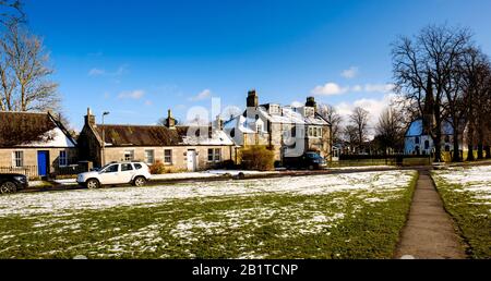 The Green nel villaggio di West Linton Nei Confini scozzesi, 26 miglia a sud di Edimburgo, Scozia Foto Stock