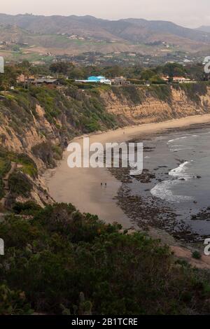 Point Dume a Malibu, California, Stati Uniti. Foto Stock