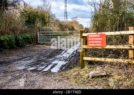 East West Rail / Verney Junction: Villaggio Storico Nel Buckinghamshire. Sito della nuova linea ferroviaria che collega Oxford e Cambridge. 27/02/20 / REGNO UNITO Foto Stock