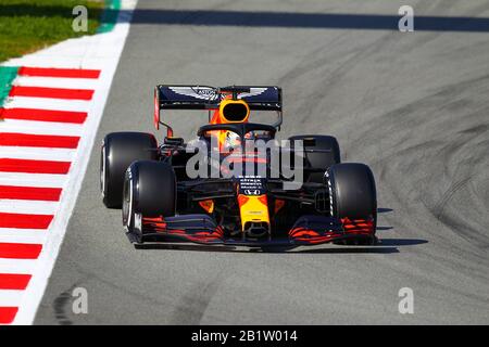 Verstappen durante i test pre-stagione 2020, Campionato di Formula 1 a Barcellona (Spagna), Italia, 27 febbraio 2020 Foto Stock