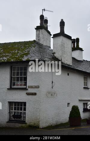 Hawkshead Village, Cumbria. REGNO UNITO Foto Stock