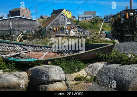 Peggy'S Cove, Peggys Cove, Nova Scotia, Canada, Nord America, Atlantic Province, Oceano Atlantico, Foto Stock