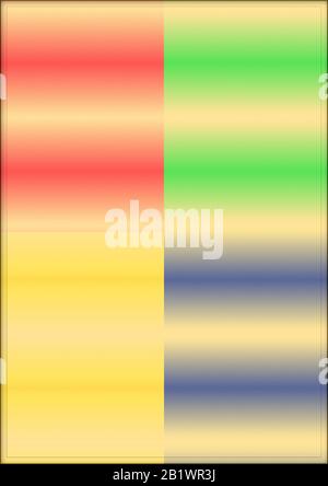 Strisce colorate su uno sfondo vettoriale giallo. Illustrazione Vettoriale