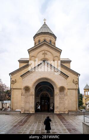 Vista Sulla Chiesa Di Kashveti Di San Giorgio Su Shota Rustaveli Avenue, Tbilisi Foto Stock