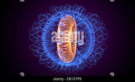 illustrazione 3d di virus corona e virus corona naturale recente Foto Stock