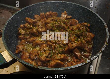 Curry della coscia del tacchino Foto Stock