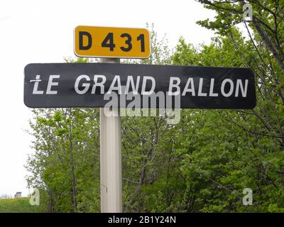 Vertice Della Montagna Le Grand Ballon In Francia Foto Stock