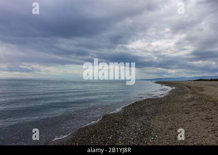Italia, Basilicata, Metaponto, la spiaggia Foto Stock