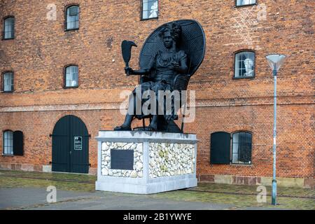 Sono la Statua della Regina Maria a Copenhagen, Danimarca Foto Stock