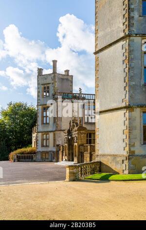 Sherborne 'New' Castle costruito nel 1594 da Sir Walter Raleigh, Sherborne, Dorset, Inghilterra, Regno Unito Foto Stock