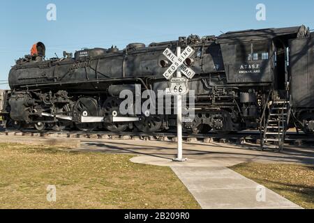 Santa Fe ferrovia a vapore locomotiva 4759 Kingman, Arizona, Stati Uniti Foto Stock