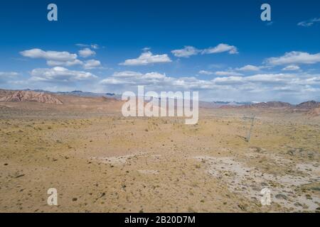 Veduta aerea della terra asciutta a Qinghai, Cina Foto Stock