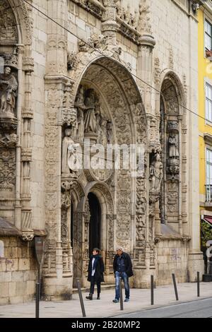 Kirche ´Nossa Senhora Da Conceicao Velha´, Rua Da Alfandega , Lissabon, Portogallo Foto Stock