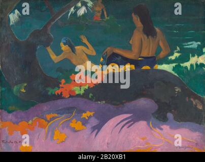 By the Sea (Fatata te miti) (1892) 19th Secolo Pittura di Paul Gauguin - Immagine Ad Altissima risoluzione e di qualità Foto Stock