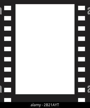 Immagine grafica del film cinema Vector Blank Colore nero modificabile. Immagine vettoriale di un film cinematografico vuoto simbolo della storia immagine vettoriale piatta per grafica e. Illustrazione Vettoriale