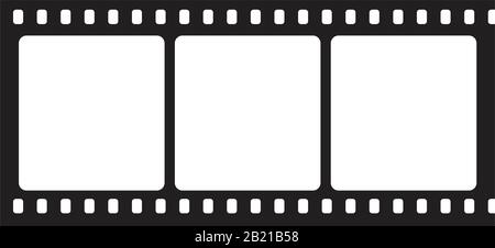 Immagine grafica del film cinema Vector Blank Colore nero modificabile. Immagine vettoriale di un film cinematografico vuoto simbolo della storia immagine vettoriale piatta per grafica e. Illustrazione Vettoriale