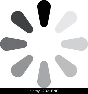 Modello Icona caricamento vettore colore nero modificabile. Icona di caricamento del vettore simbolo immagine vettoriale piatta per la progettazione grafica e web. Illustrazione Vettoriale