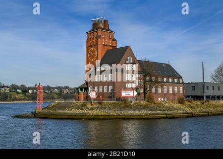 Lotsenhaus Seemannshoeft, Elba, Amburgo Foto Stock