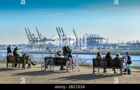 Altonaer Aussichtsplattform Balkon, Altona Amburgo, Deutschland Foto Stock