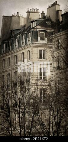 Appartamenti lungo Quai de Bourbon Parigi Francia Foto Stock