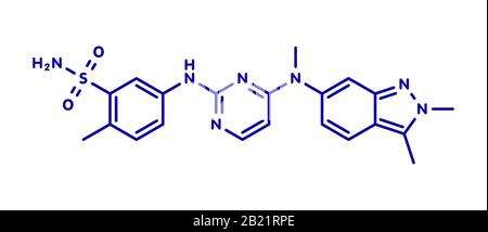 Pazopanib cancro molecola di farmaco, illustrazione Foto Stock
