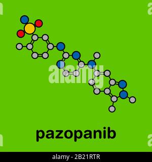 Pazopanib cancro molecola di farmaco, illustrazione Foto Stock