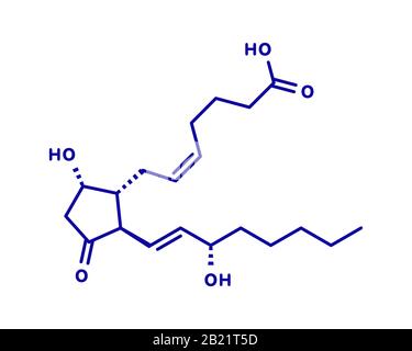 Prostaglandina molecola D2, illustrazione Foto Stock