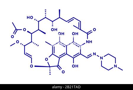 rifampicina tubercolosi antibiotico farmaco, illustrazione Foto Stock